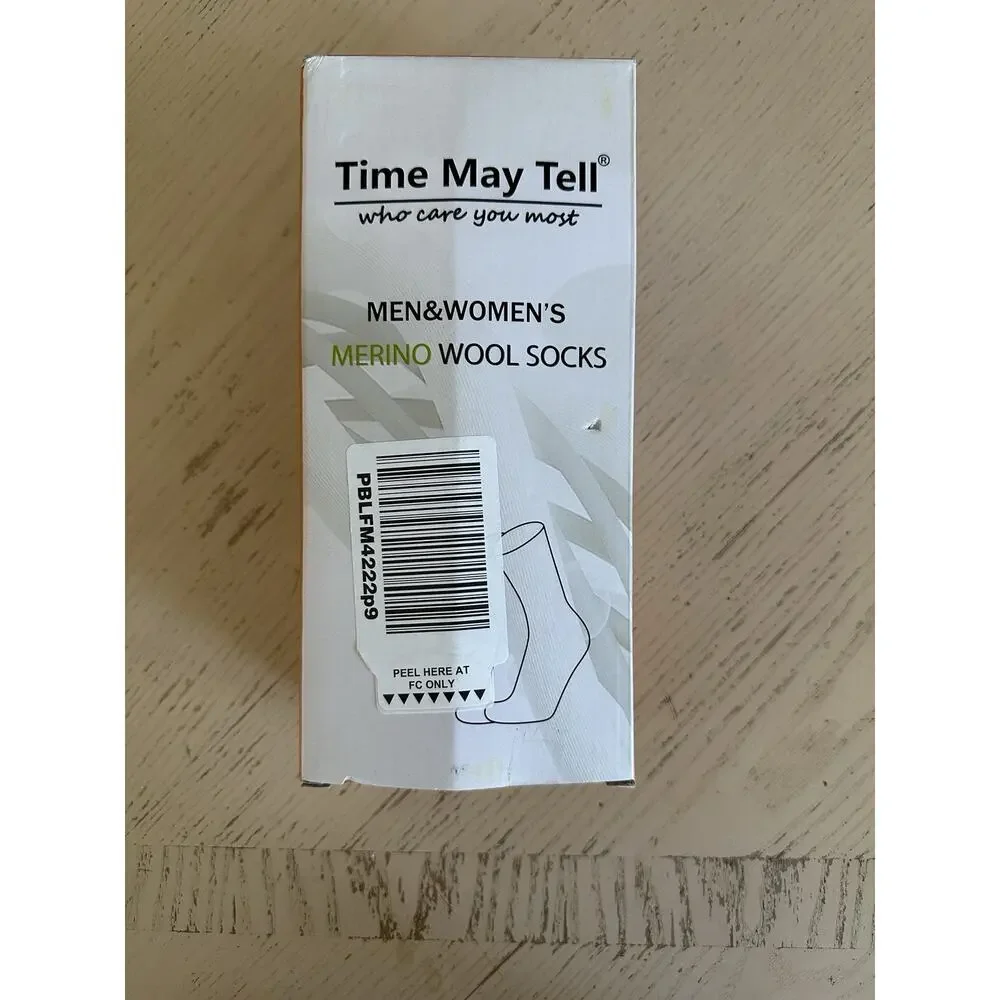 Time May Tell Men’s Merino Wool Socks (2 Pack) Size 9-13